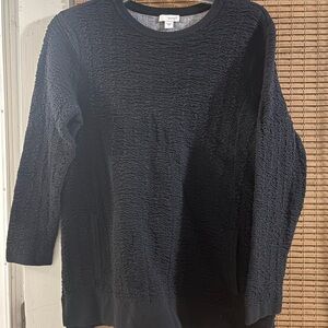 J. Jill Black Textured Sweatshirt